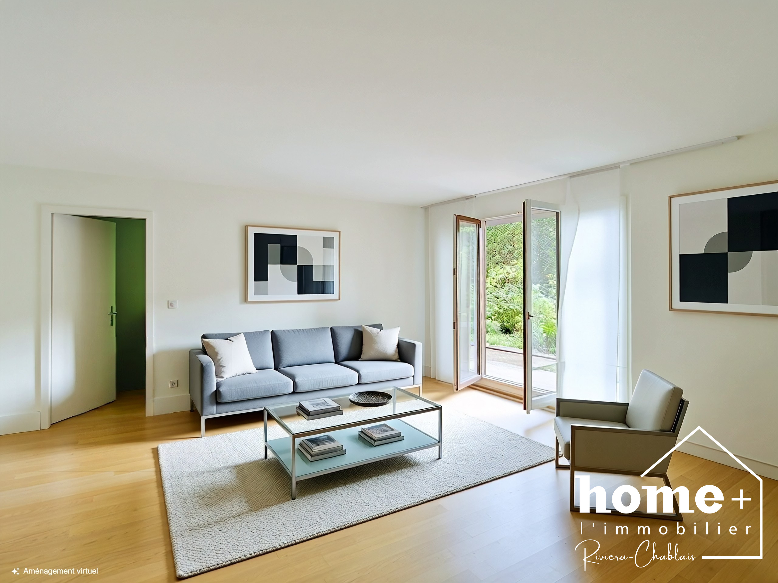 Appartement de 2,5 pièces en rez-de-jardin avec grande terrasse