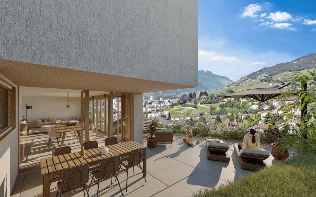 Veyras – Magnifique villa individuelle d&rsquo;architecte de 5,5 pièces