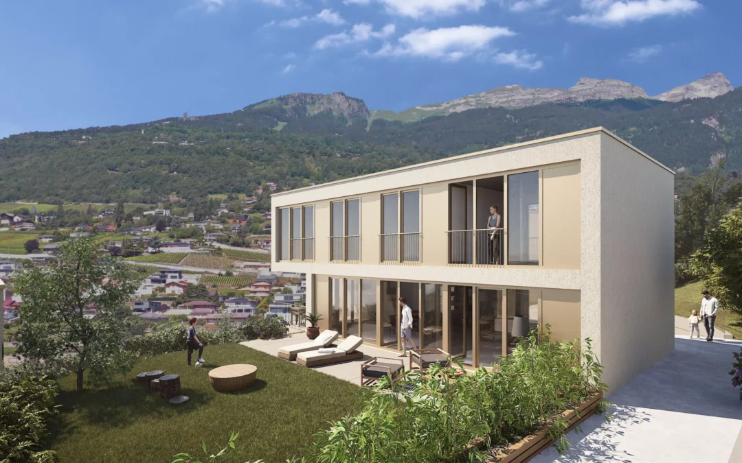 Veyras – Magnifique villa individuelle d&rsquo;architecte de 5,5 pièces