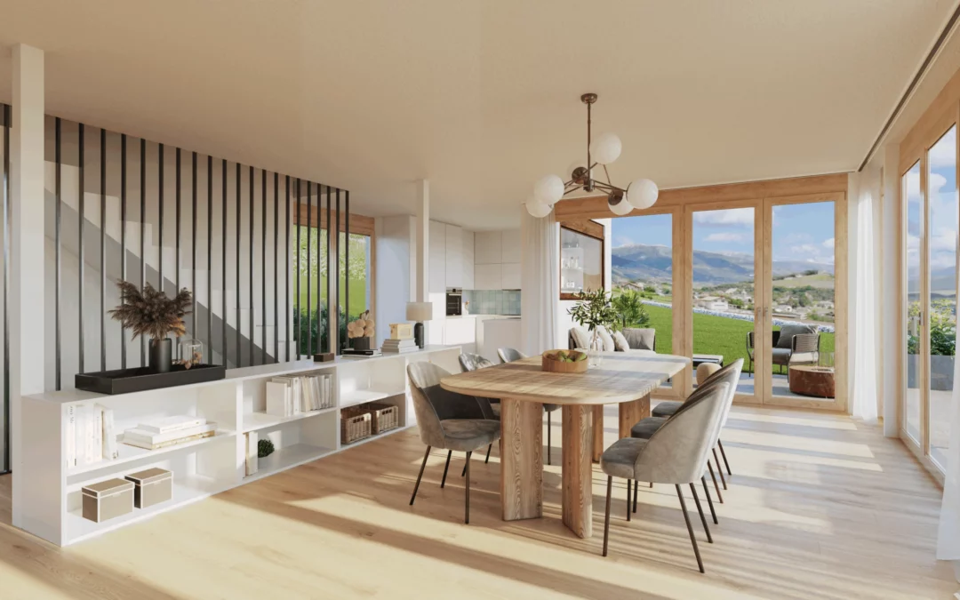 Veyras – Magnifique villa individuelle d&rsquo;architecte de 5,5 pièces